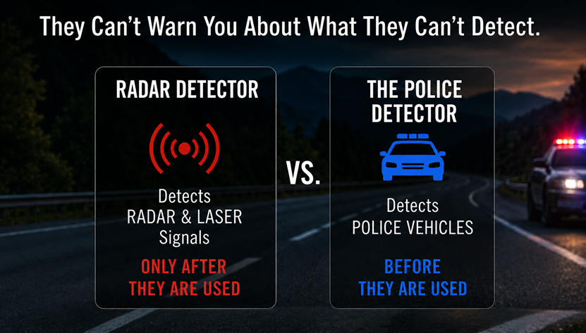 Police Detector versus traditional radar detector